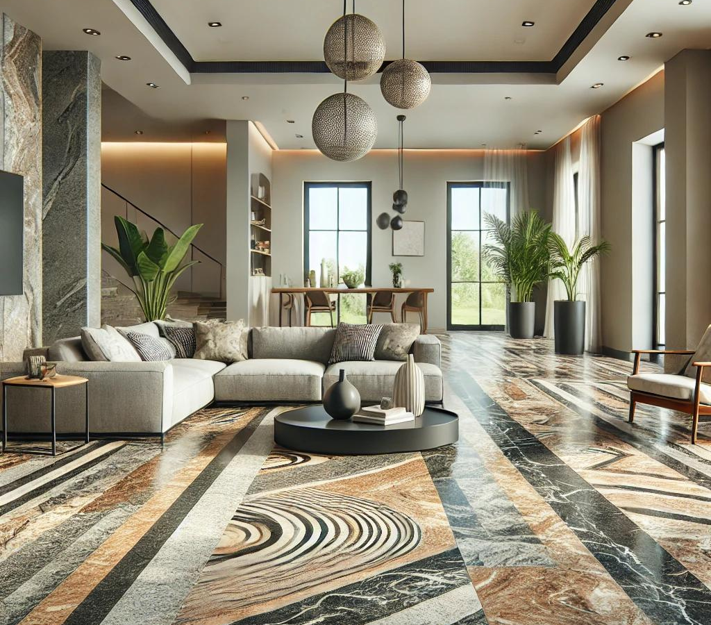 Granite flooring and interior surfaces